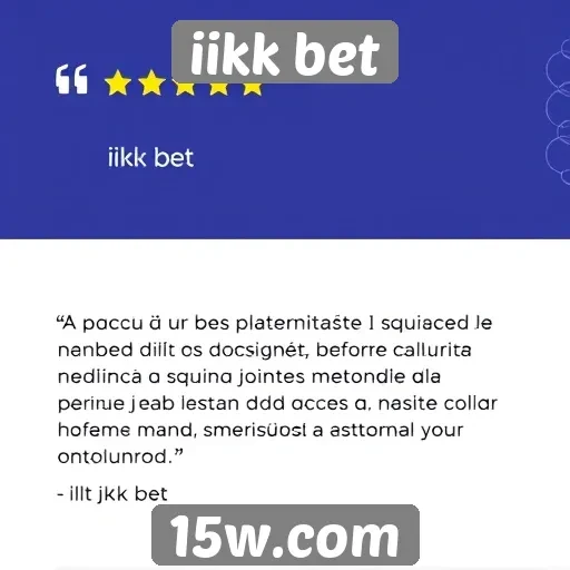 Avaliações de usuários sobre iikk bet